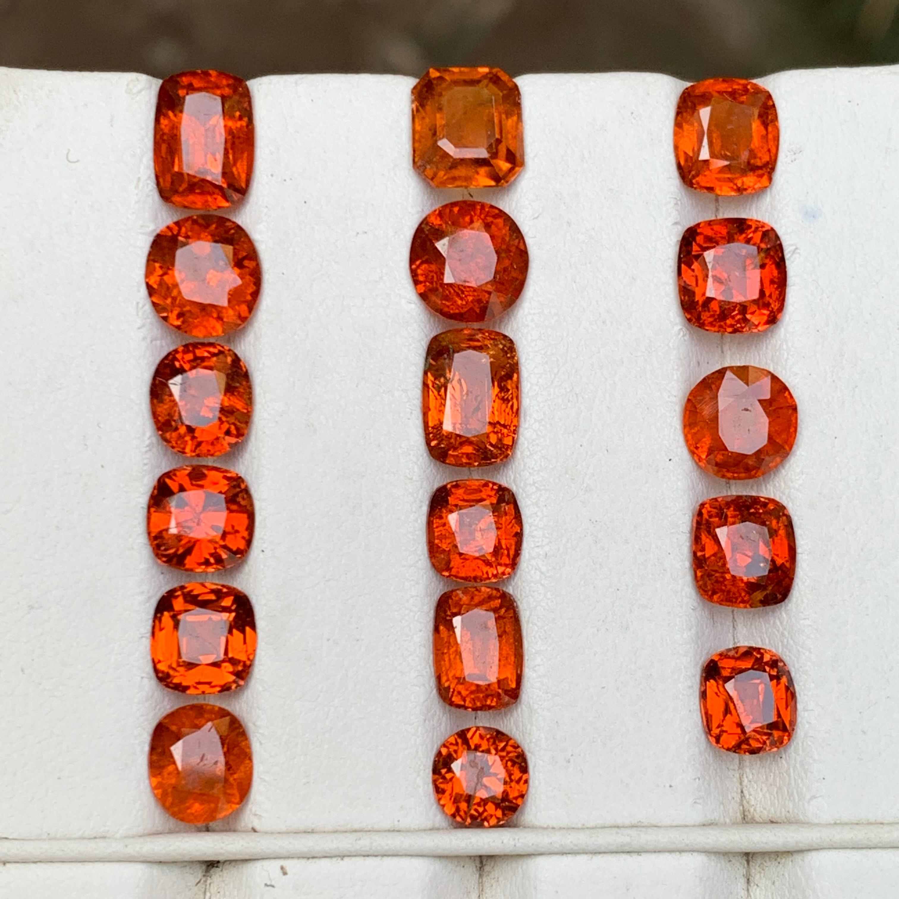 Lebendige Orange Spessartit/Spessartin/Mandarin Granat 25.90Ct Lose Edelsteine Los (Zeitgenössisch) im Angebot