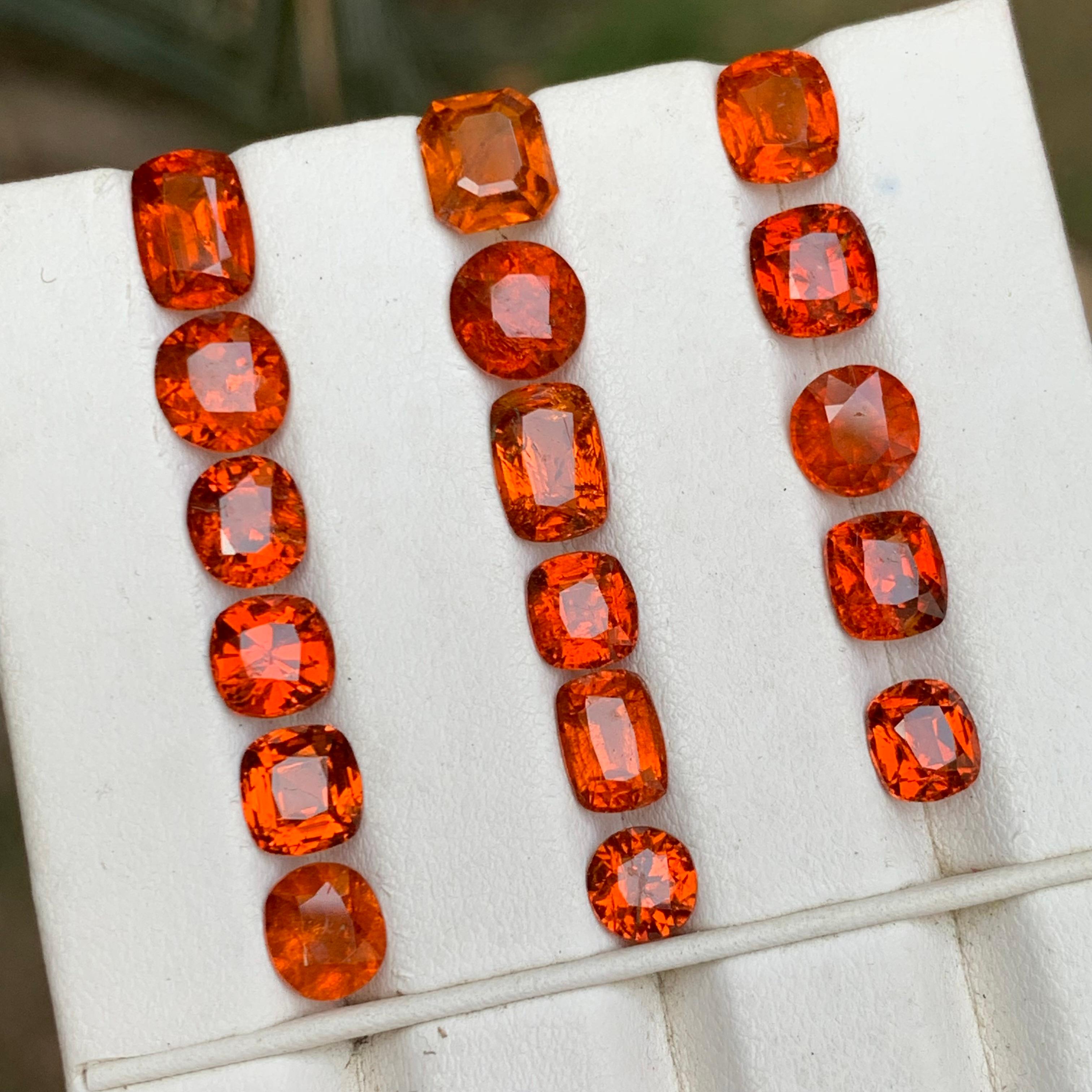 Lebendige Orange Spessartit/Spessartin/Mandarin Granat 25.90Ct Lose Edelsteine Los für Damen oder Herren im Angebot