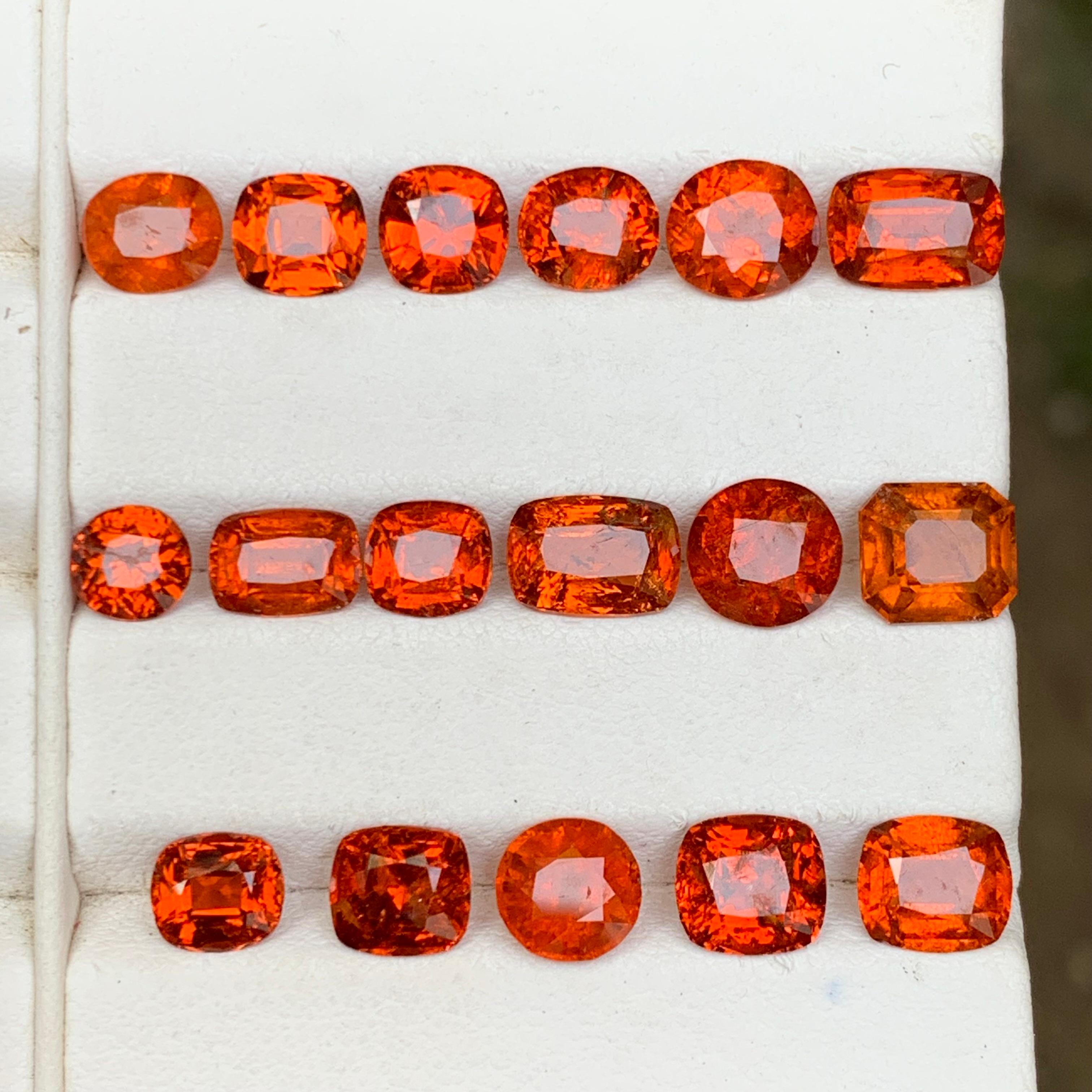 Lebendige Orange Spessartit/Spessartin/Mandarin Granat 25.90Ct Lose Edelsteine Los im Angebot 1