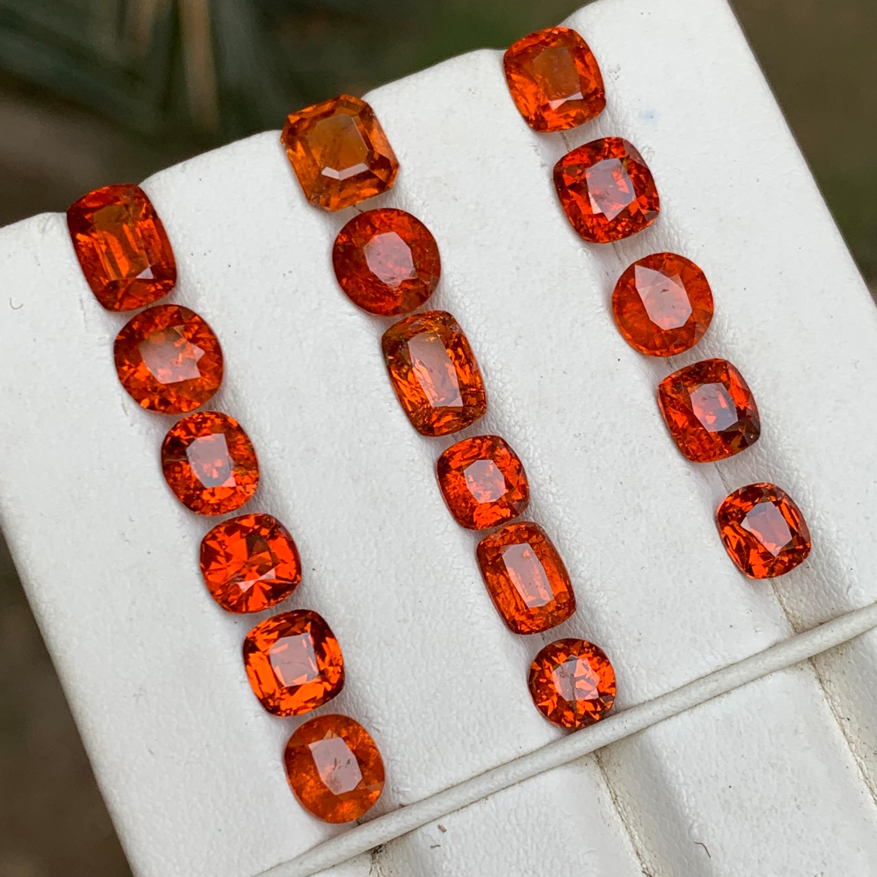 Lebendige Orange Spessartit/Spessartin/Mandarin Granat 25.90Ct Lose Edelsteine Los im Angebot 2