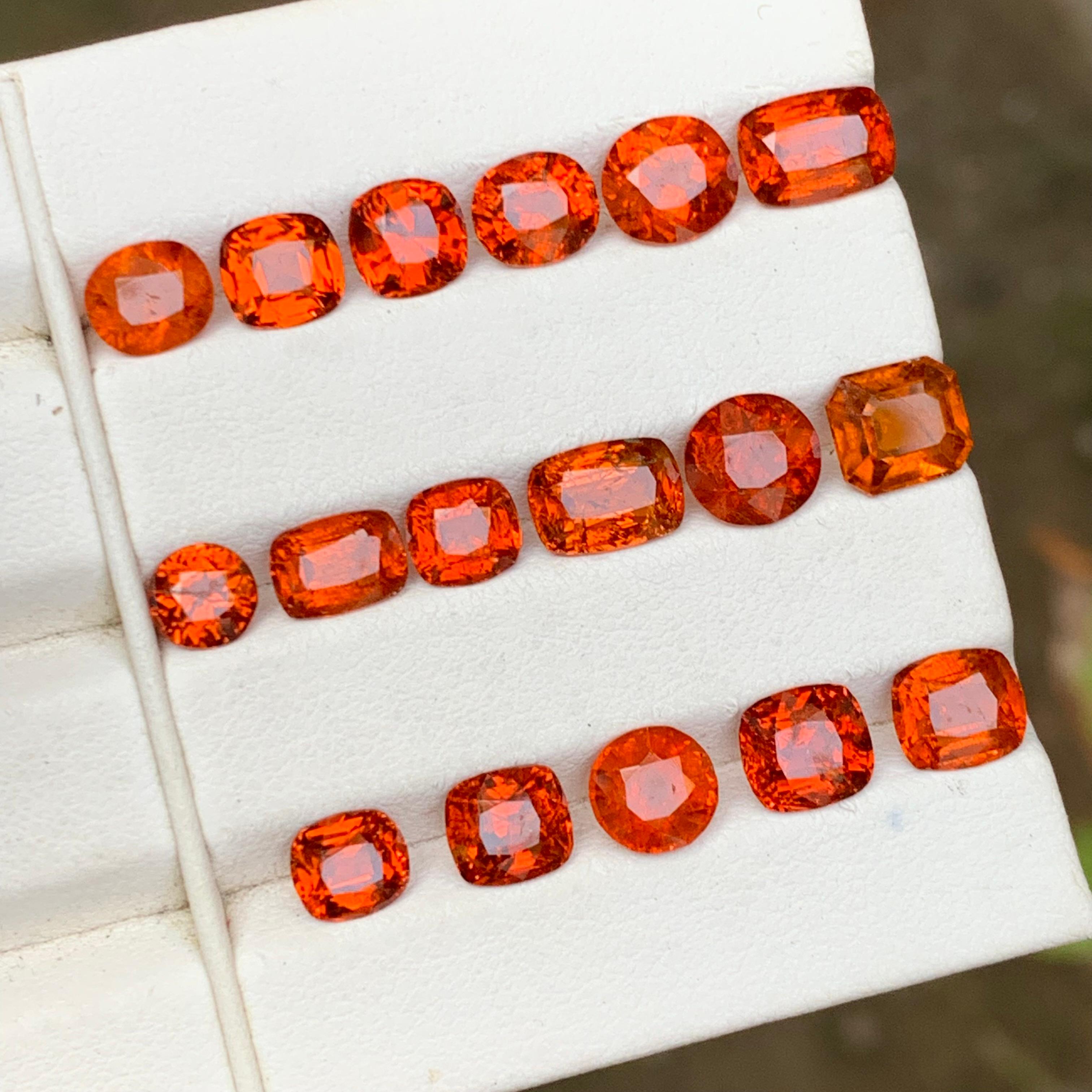 Lebendige Orange Spessartit/Spessartin/Mandarin Granat 25.90Ct Lose Edelsteine Los im Angebot 3