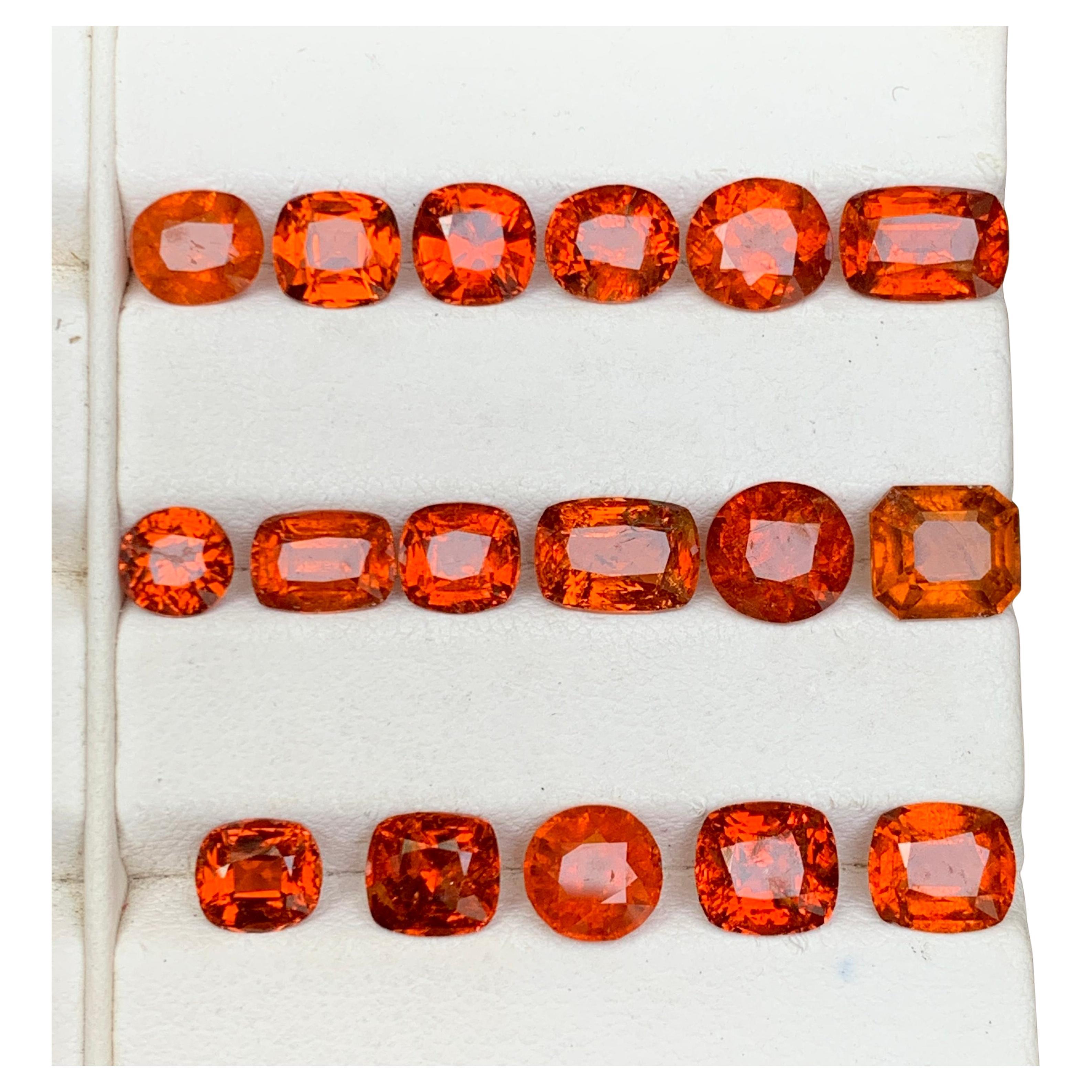 Lebendige Orange Spessartit/Spessartin/Mandarin Granat 25.90Ct Lose Edelsteine Los