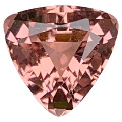 Vivid Pfirsich natürlichen Turmalin Ring, Anhänger Edelstein 2,70 Ct Trillion Cut Jewel