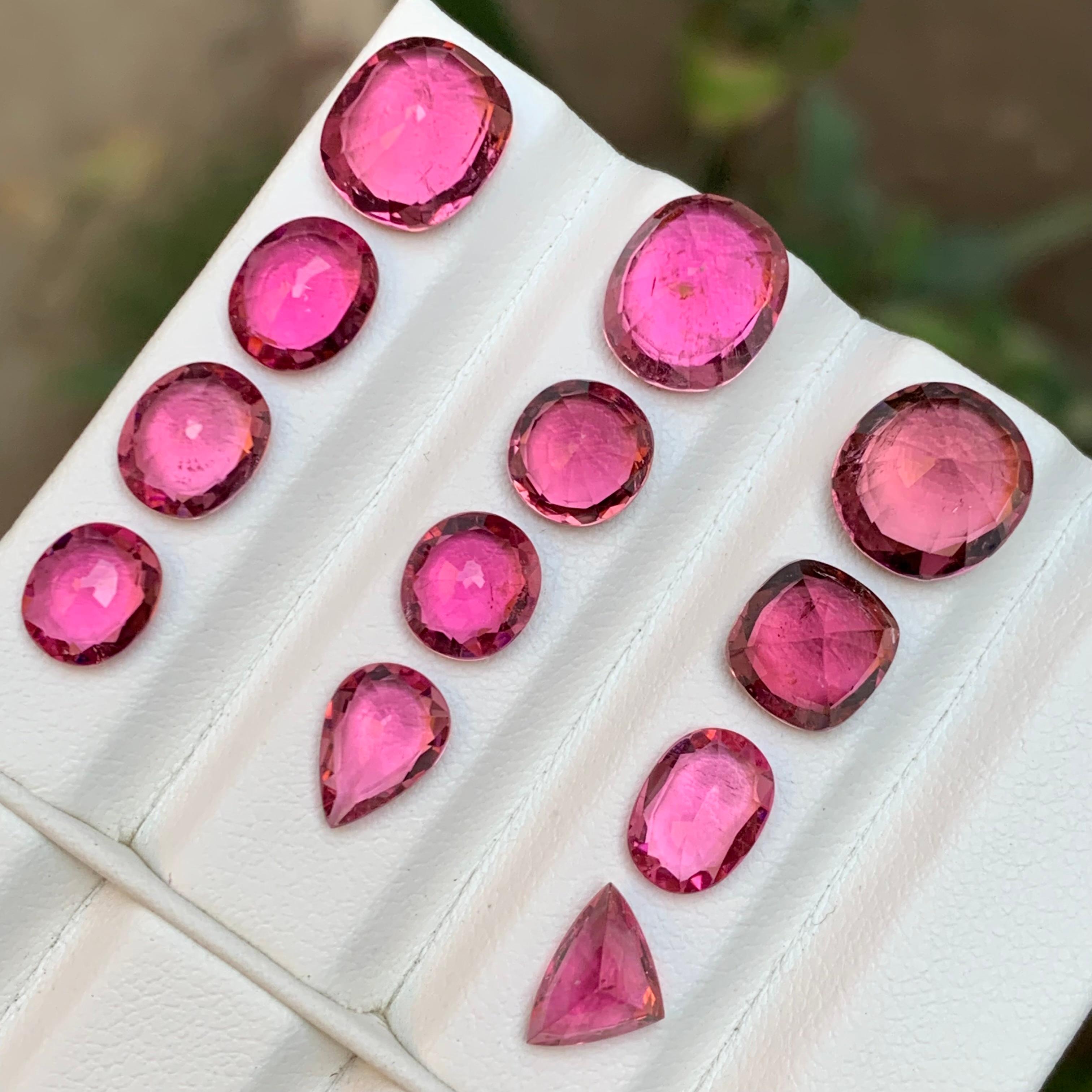 Vivid & Peachy Pink Natural Tourmaline Loose Gemstones Lot 24.25 Ct for Jewelry en vente 6