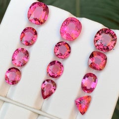 Vivid & Peachy Pink Natural Tourmaline Loose Gemstones Lot 24.25 Ct for Jewelry