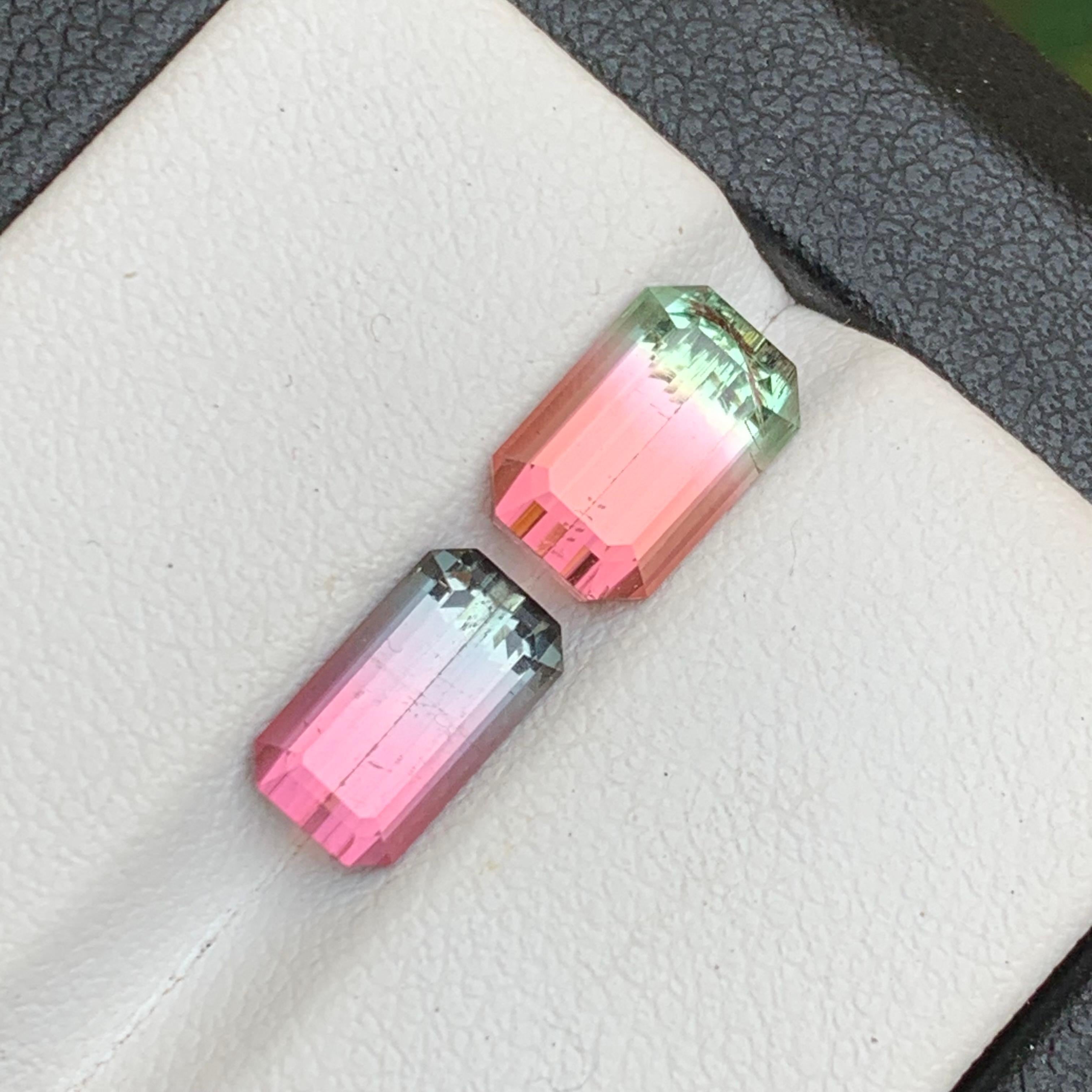 Vivid Pink Bicolor Natural Tourmaline Loose Gemstones for Rings, Earrings, Bracelet, Pendant Necklace or any other Jewelry Setting-Emerald Cut from Kunar Afghanistan!!

💎 GEMSTONE TYPE: Tourmaline
⚖️ WEIGHT: 4.10 Carats
🪚 SHAPE & CUT: Emerald