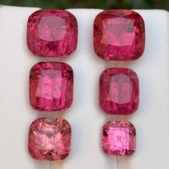 Vivid Pink Natural Rubellite Tourmaline Loose Gemstone Lot 39.60 Ct for Jewelry