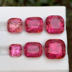 Vivid Pink Natural Rubellite Tourmaline Loose Gemstone Lot 39.60 Ct for Jewelry