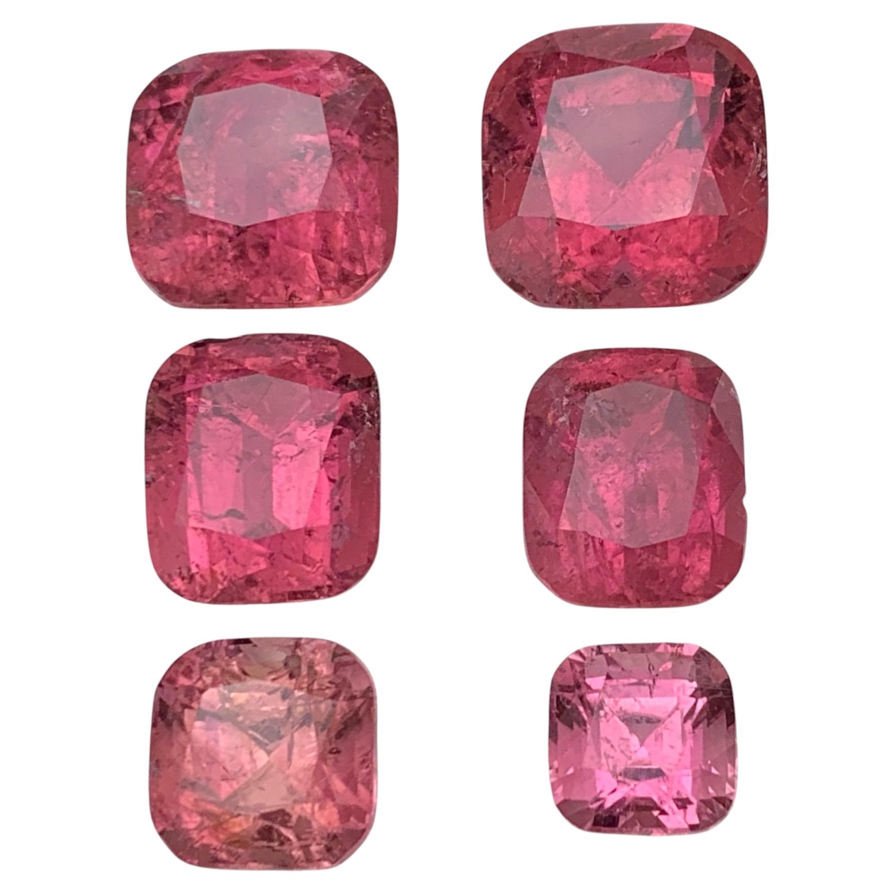 Tormalina rubellite naturale rosa vivo sciolta lotto di gemme 39,60 ct per gioielli
