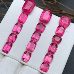Vivid Pink Natural Rubellite Tourmaline Loose Gemstones Lot 34.70Ct for Jewelry
