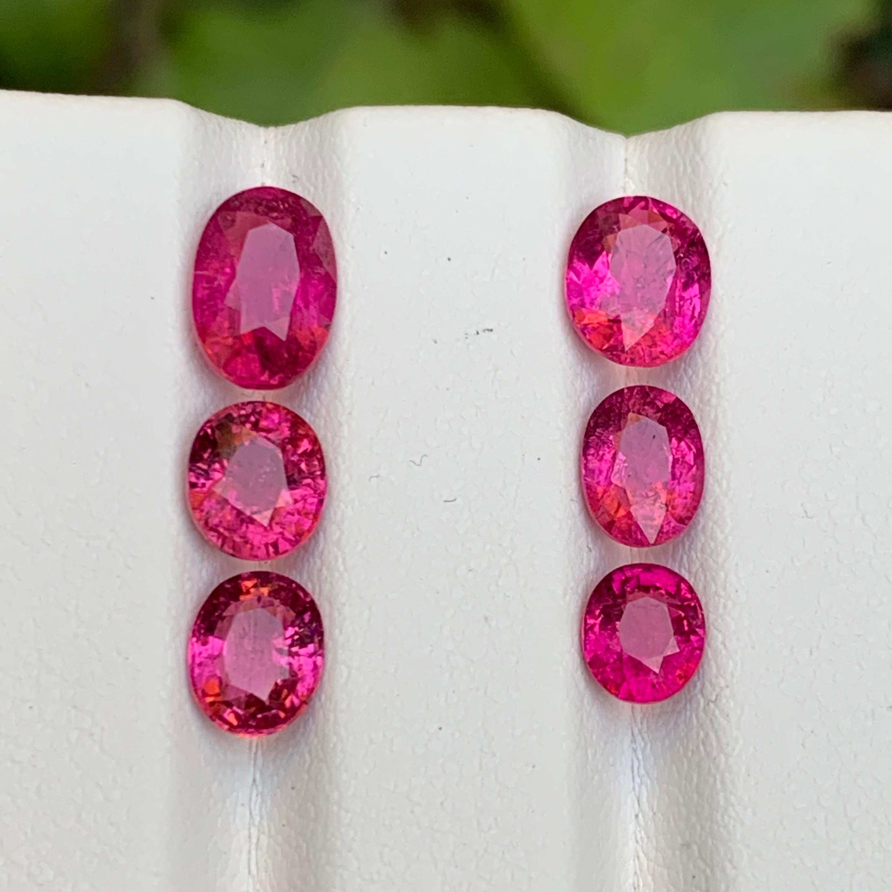 Vivid Pink Natural Rubellite Turmalin lose Edelsteine Lot 6.80 Ct für Schmuck im Angebot 4