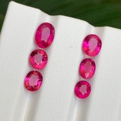 Vivid Pink Natural Rubellite Tourmaline Loose Gemstones Lot 6.80 Ct for Jewelry