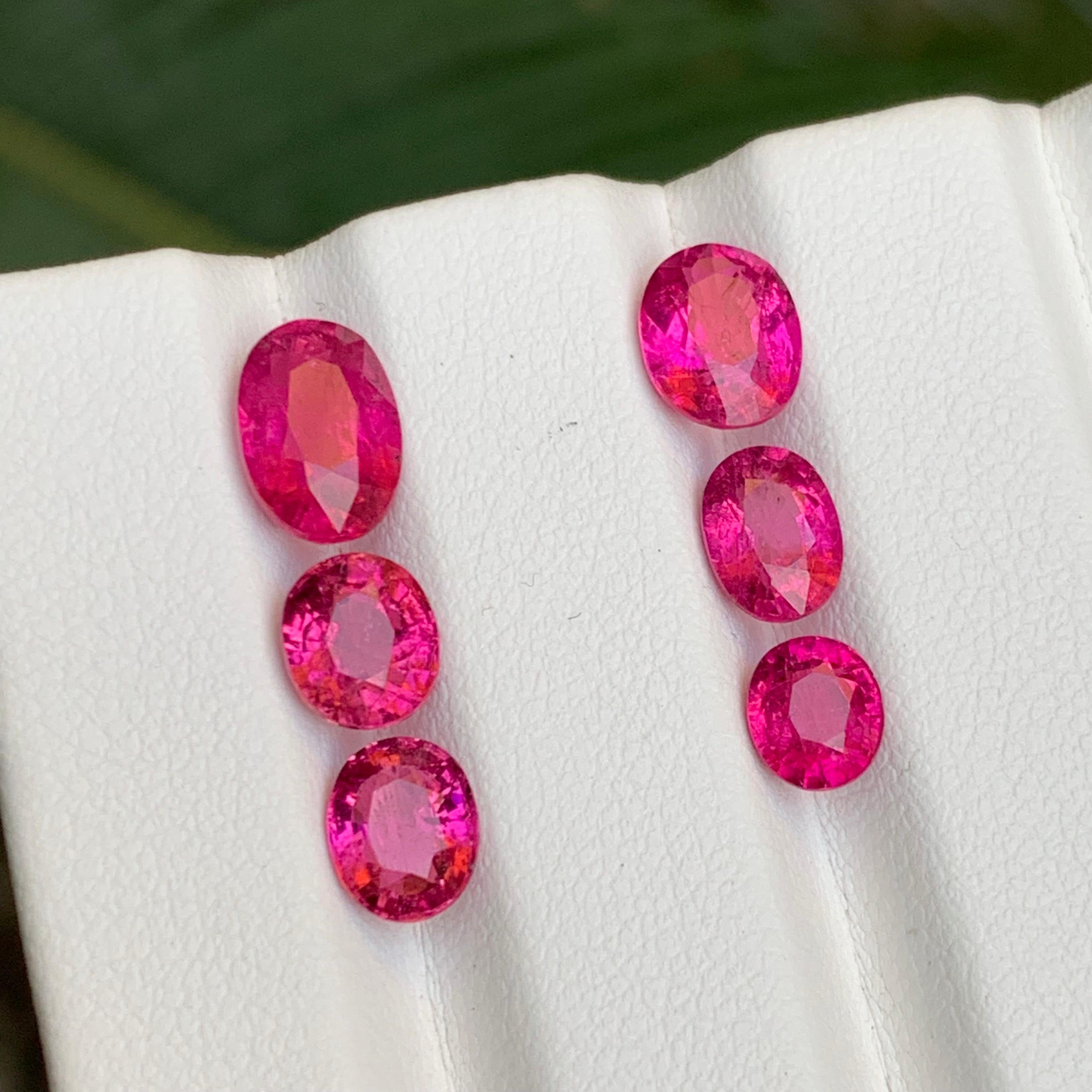 Vivid Pink Natural Rubellite Turmalin lose Edelsteine Lot 6.80 Ct für Schmuck (Zeitgenössisch) im Angebot