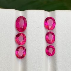 Vivid Pink Natural Rubellite Tourmaline Loose Gemstones Lot 6.80 Ct for Jewelry