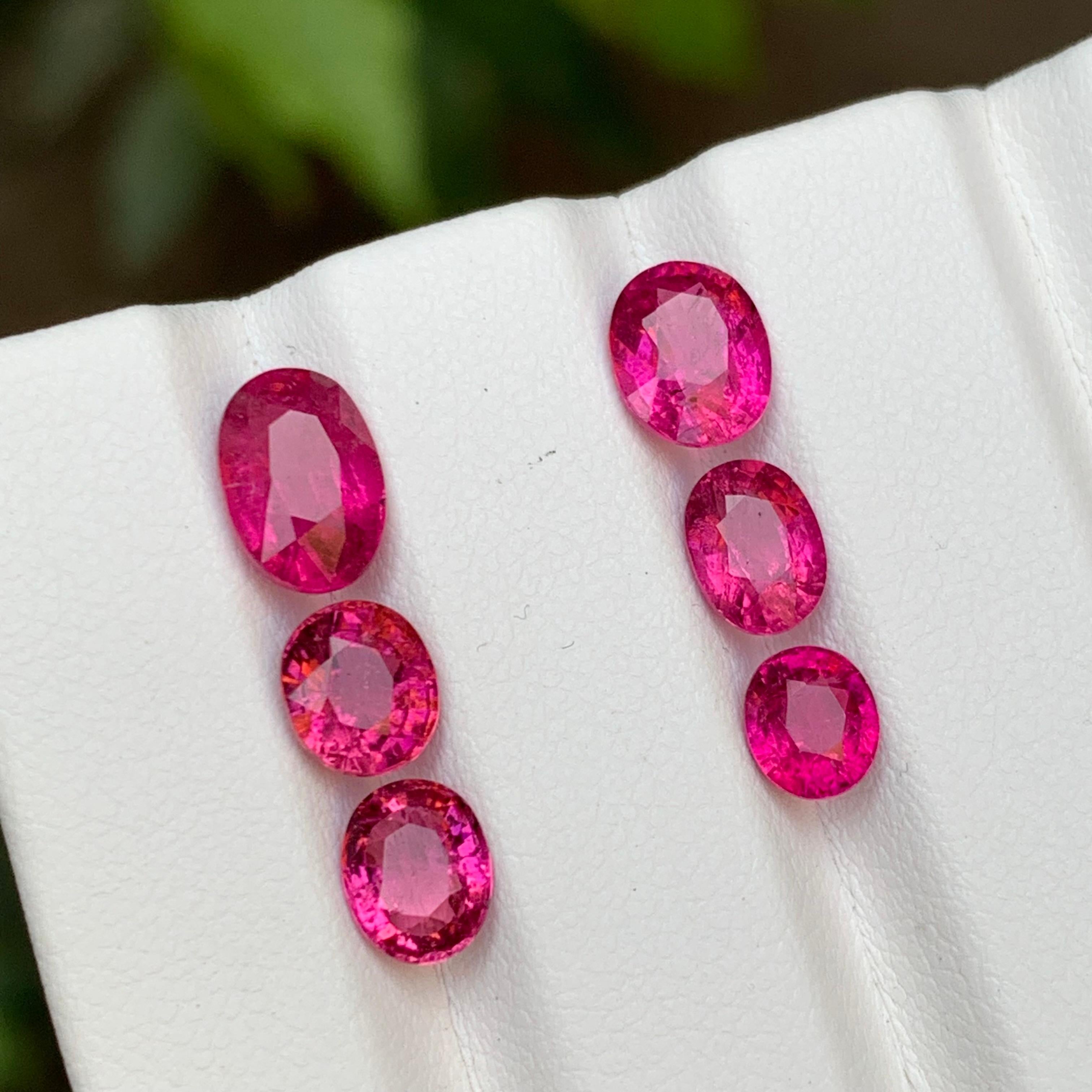 Vivid Pink Natural Rubellite Turmalin lose Edelsteine Lot 6.80 Ct für Schmuck im Angebot 2