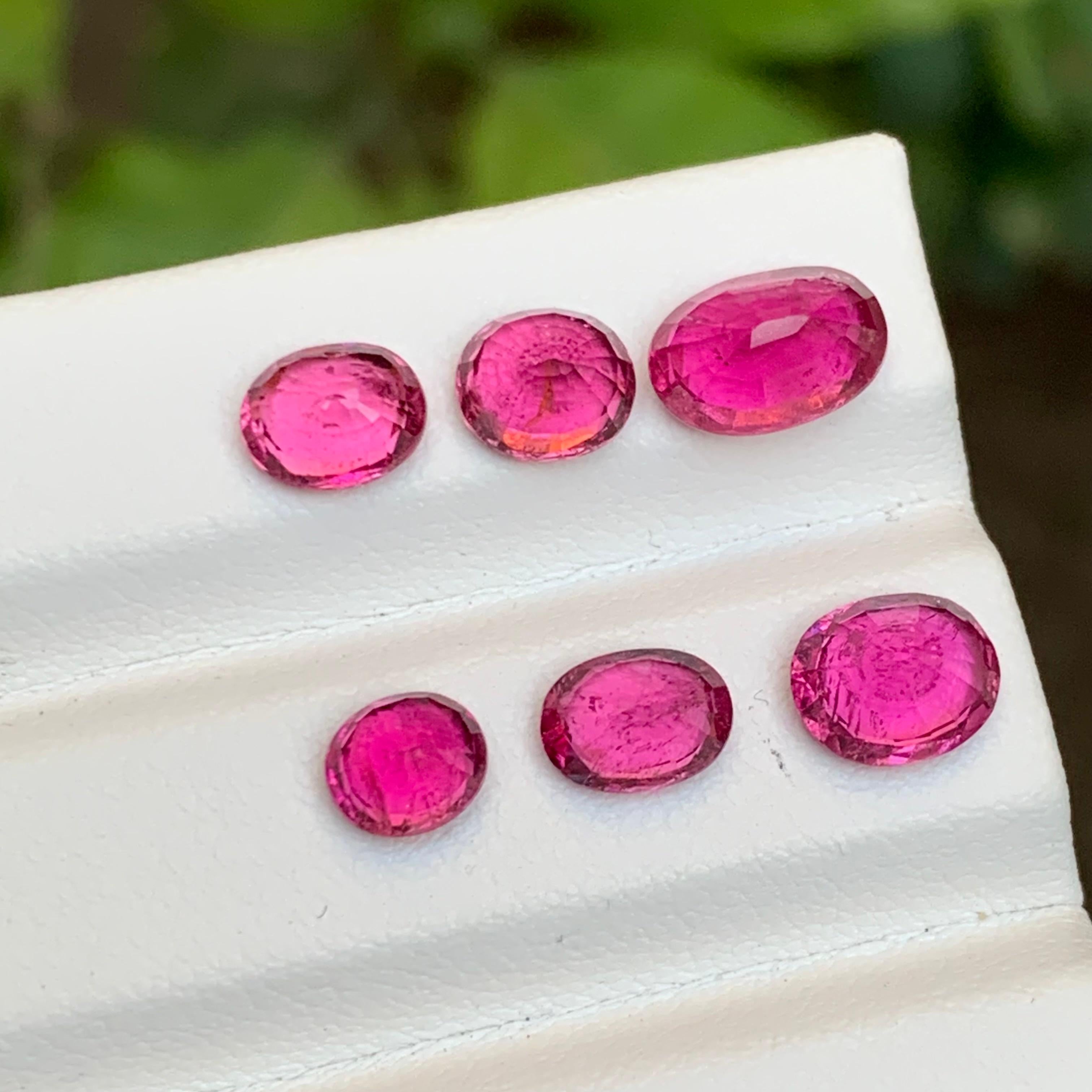 Vivid Pink Natural Rubellite Turmalin lose Edelsteine Lot 6.80 Ct für Schmuck im Angebot 3