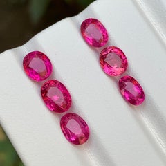 Vivid Pink Natural Rubellite Tourmaline Loose Gemstones Lot 7.95 Ct for Jewelry