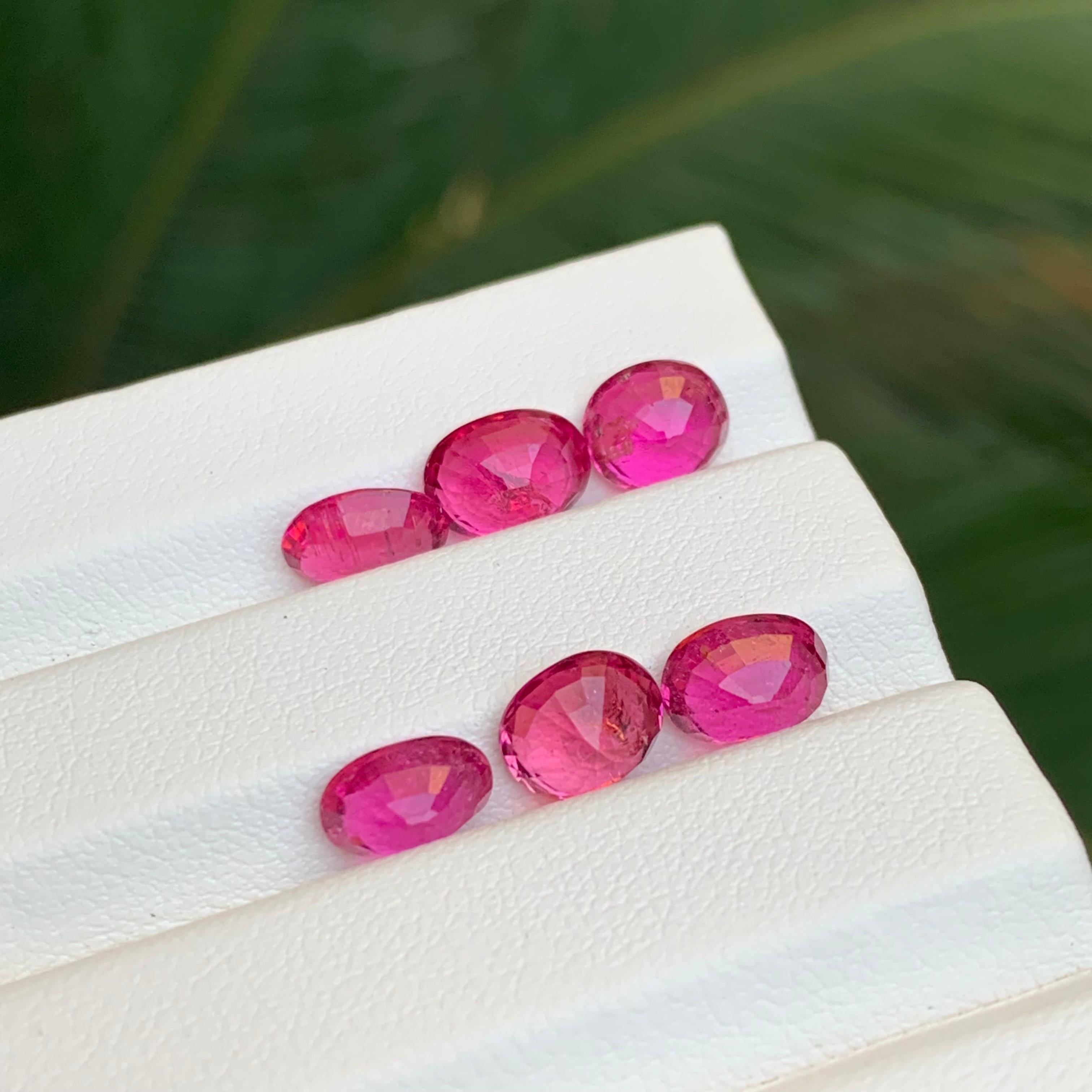 Gemme sciolte di tormalina rubellite naturale rosa vivo lotto 7,95 ct per gioielli In condizioni Nuovo in vendita a Peshawar, PK