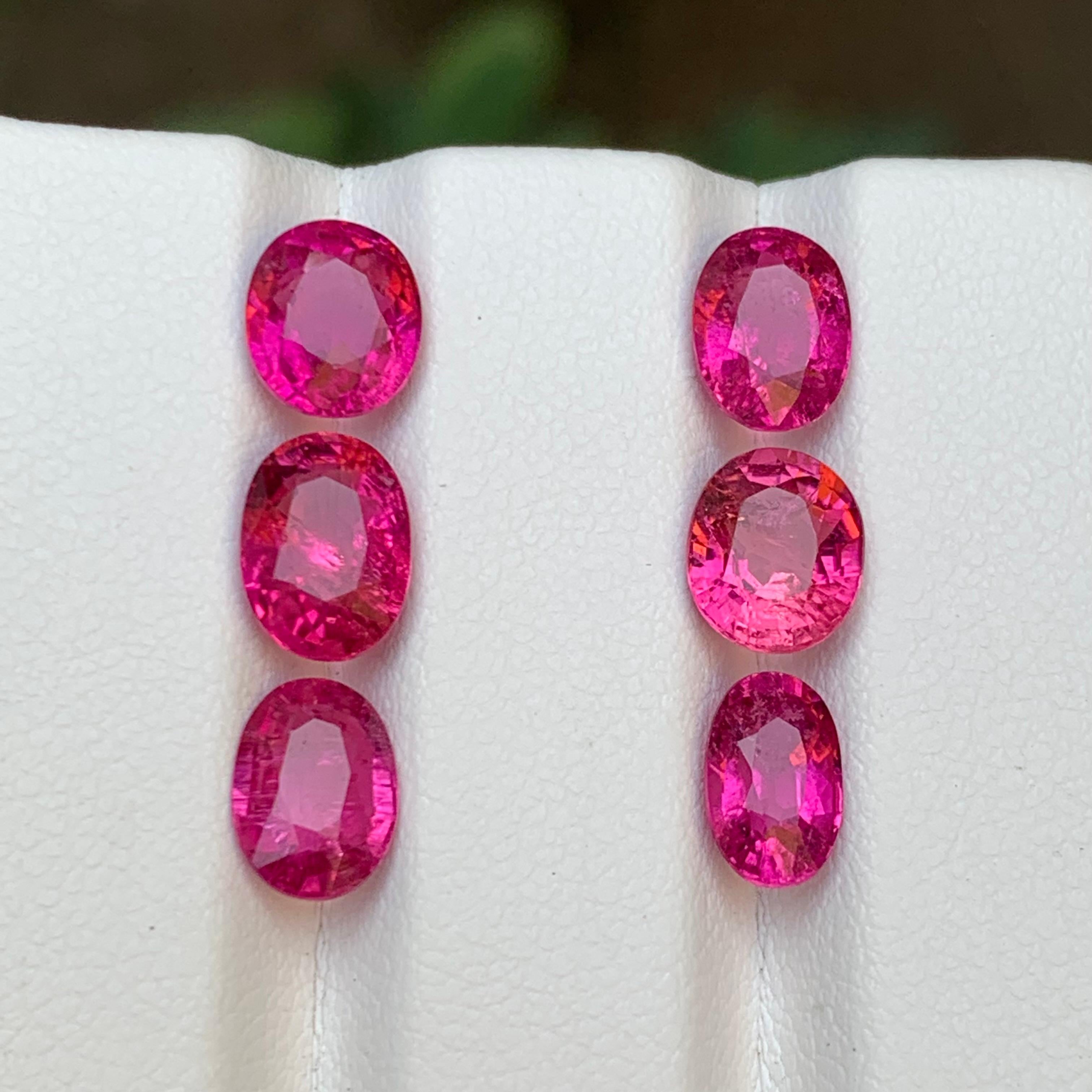 da uomo o donna Gemme sciolte di tormalina rubellite naturale rosa vivo lotto 7,95 ct per gioielli in vendita