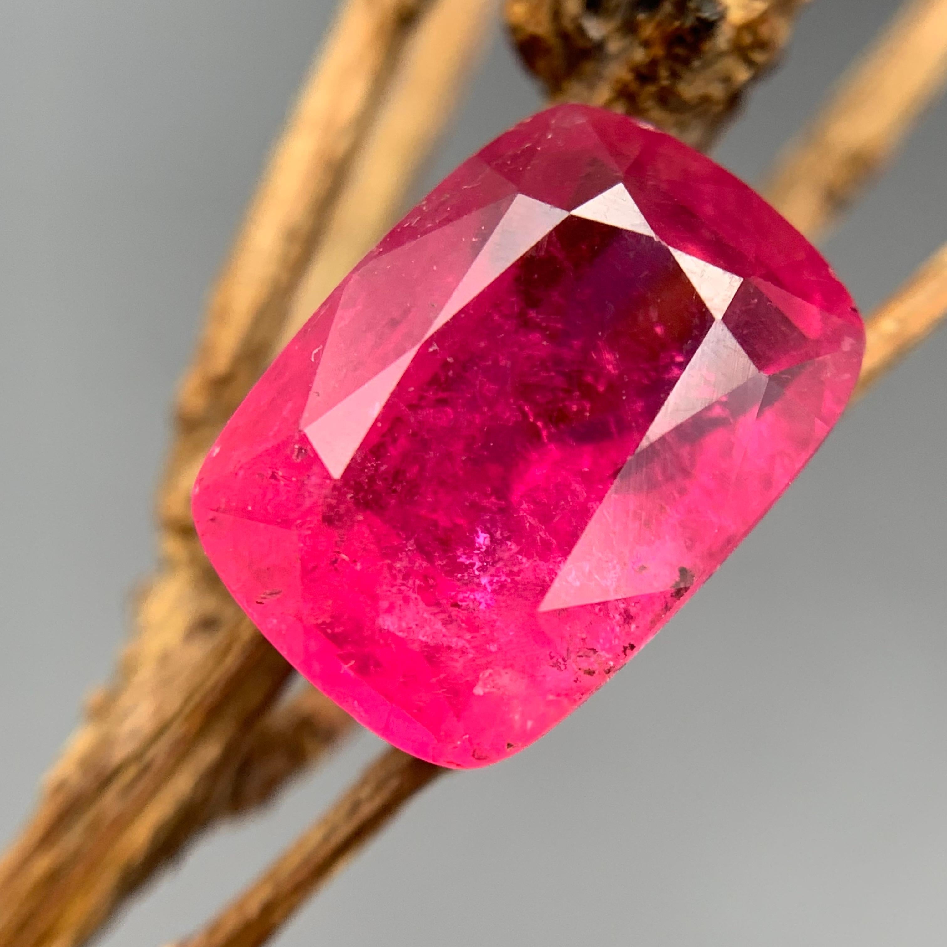 Vivid Pink Natural Tourmaline Loose Gemstones for Ring, Earrings, Necklace Pendant, or any other Jewelry Setting-Cushion Cut from Kunar Afghanistan!!

💎 GEMSTONE TYPE: Tourmaline
⚖️ WEIGHT: 4.95 Carat
🪚 SHAPE & CUT: Cushion Cut
📏 SIZE (MM): 11.76