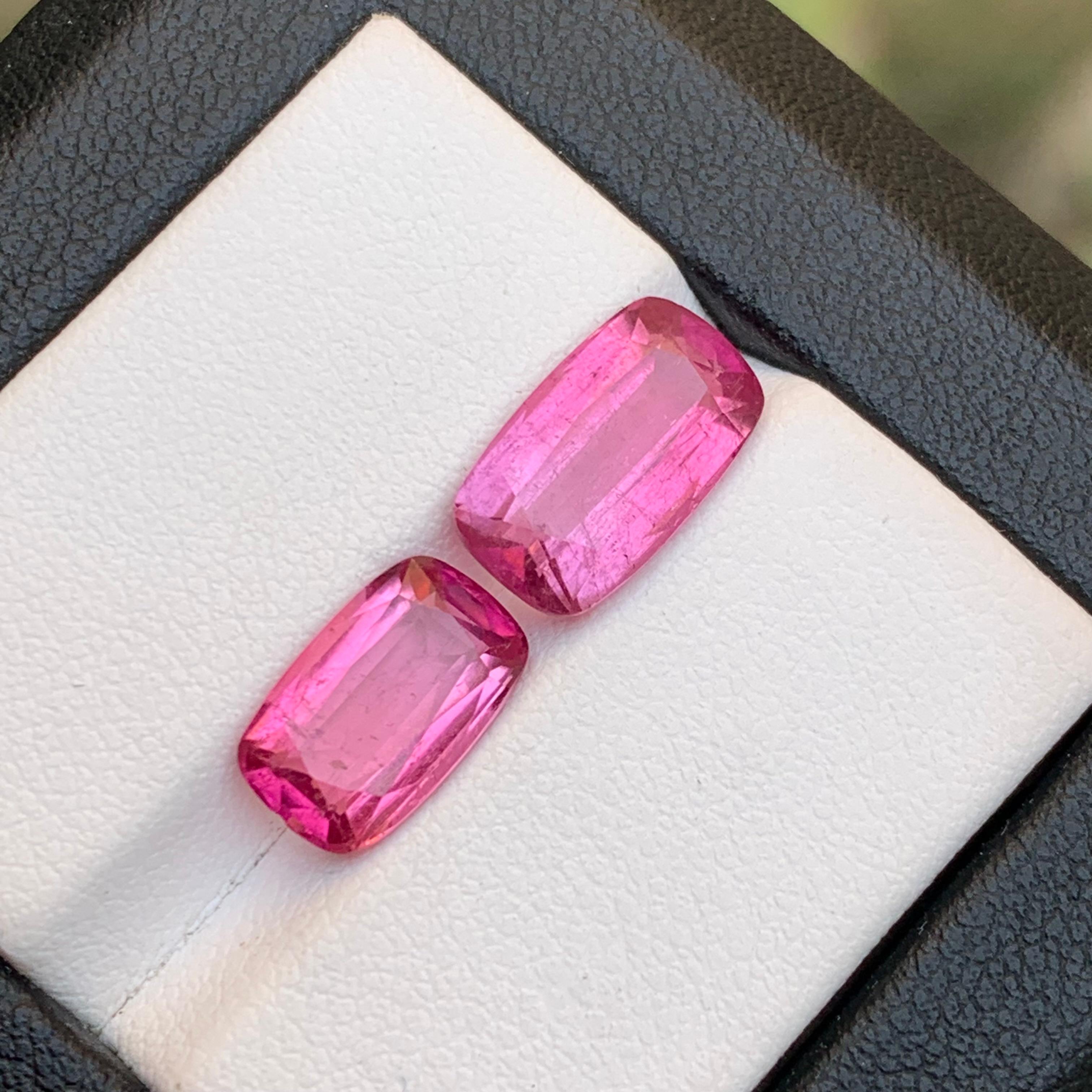 Vivid Pink Natural Tourmaline Loose Gemstones for Ring, Earrings, Necklace Pendant, or any other Jewelry Setting-Cushion Cut from Kunar Afghanistan!!

💎 GEMSTONE TYPE: Tourmaline
⚖️ WEIGHT: 6.45 Carat
🪚 SHAPE & CUT: Cushion Cut
📏 SIZE (MM): 
3.80
