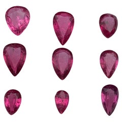 Vivid Rosa Natural Turmalina Anillo Pendientes Piedras sueltas Lote 15.90Ct Pear Cut
