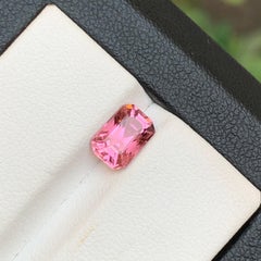 Vivid Pink Natural Tourmaline Ring Loose Gemstone 1.50 Ct Emerald Cut-Jewelry