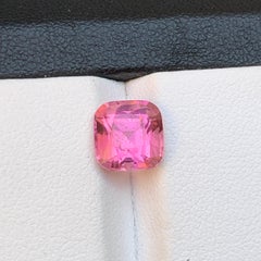 Vivid Pink Natural Tourmaline Ring Loose Gemstone 2.70 Carat Square Cushion Cut