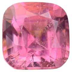 Vivid Pink Natural Turmalin Ring Lose Edelstein 2,70 Karat Quadrat Cushion Cut