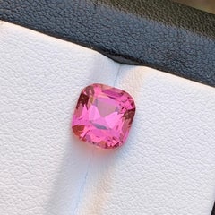 Vivid Pink Natural Tourmaline Ring Loose Gemstone 2.80 Carat Square Cushion Cut