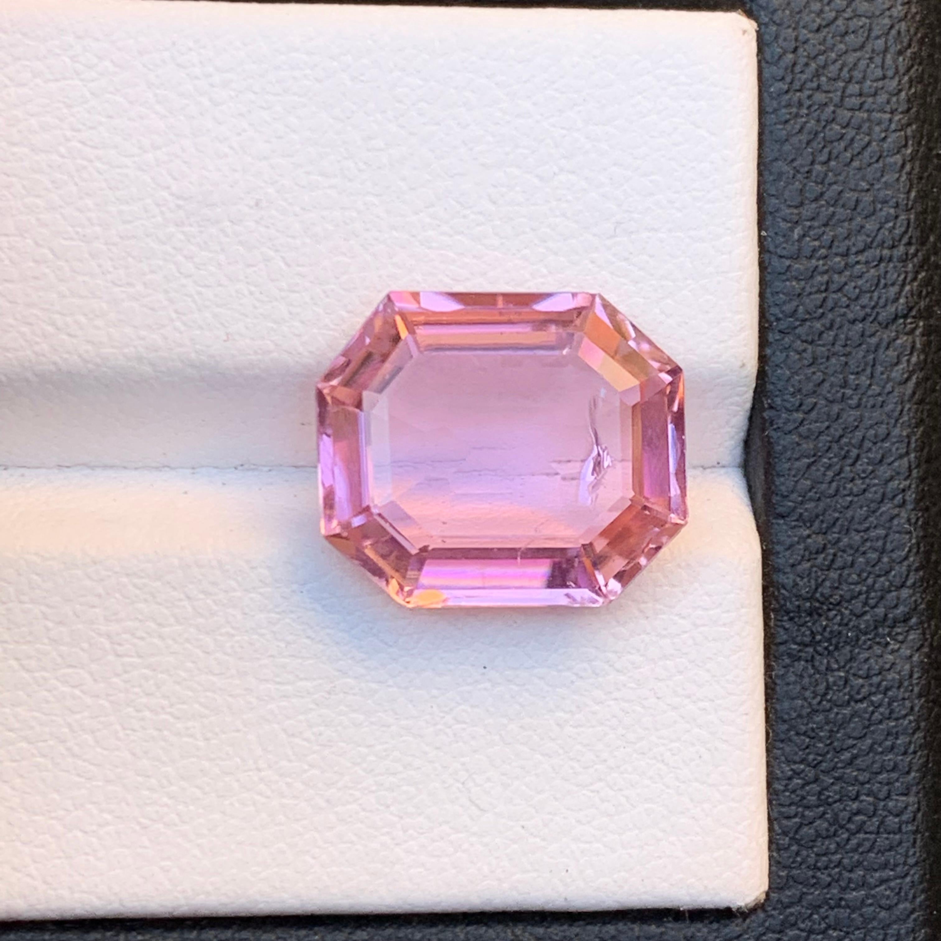 Vivid Pink Natürlicher Turmalin Ring, Anhänger Loser Edelstein 7,50 Ct Smaragdschliff im Angebot 5