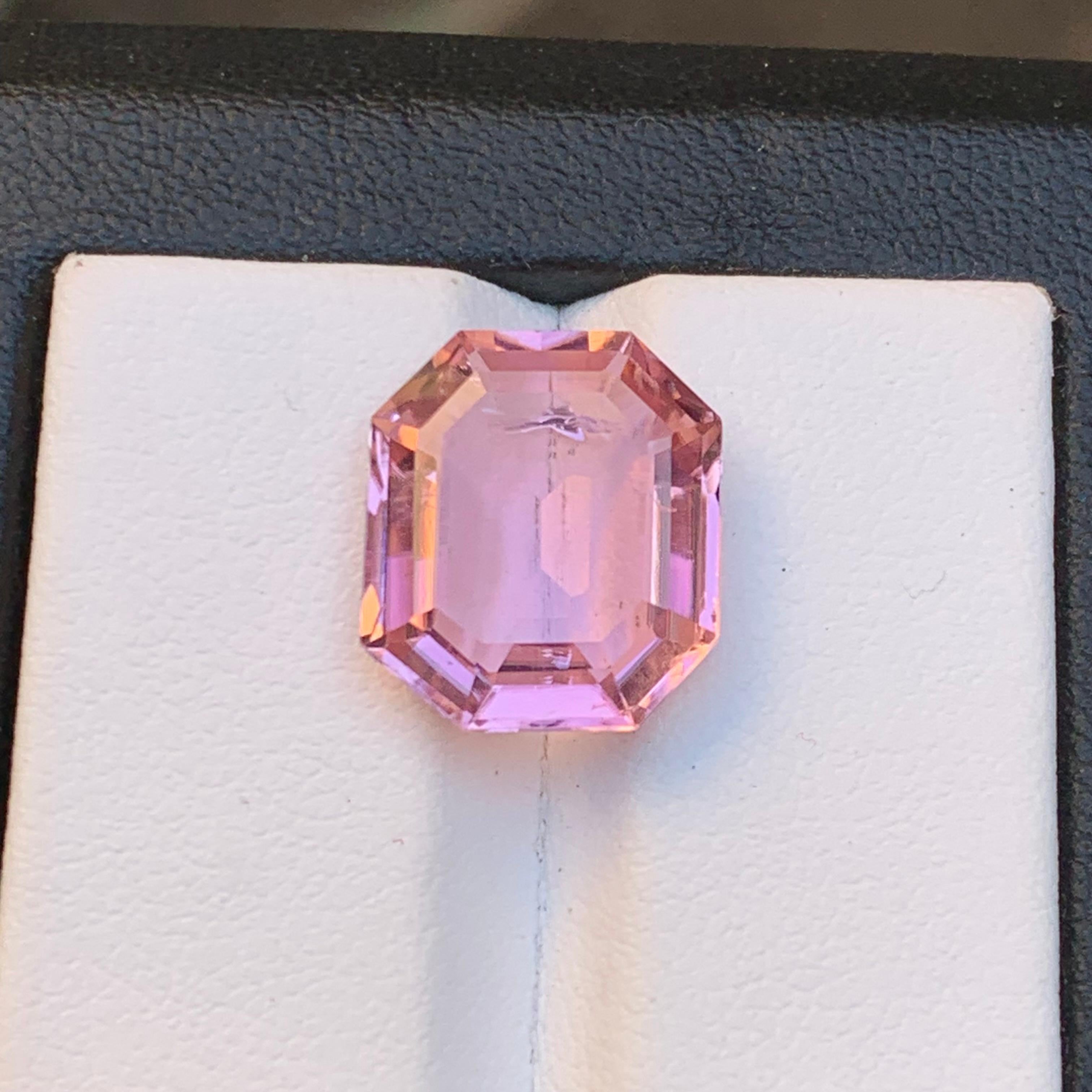 Vivid Pink Natürlicher Turmalin Ring, Anhänger Loser Edelstein 7,50 Ct Smaragdschliff im Angebot 6
