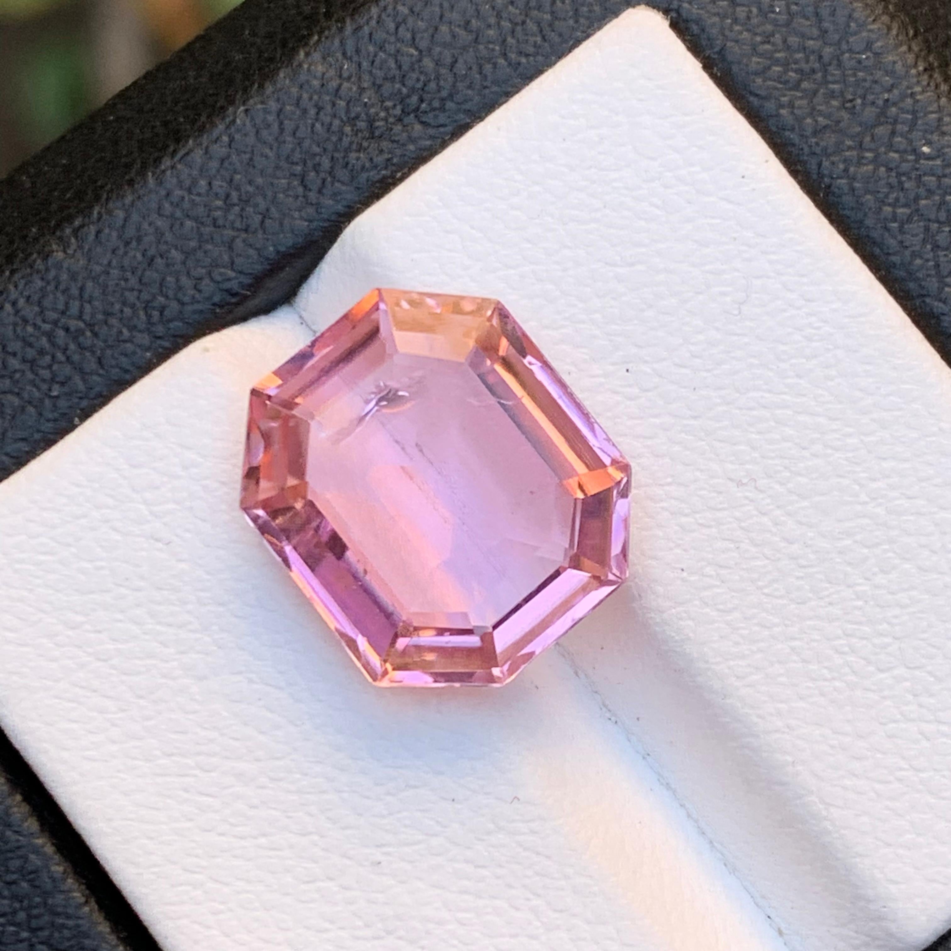 Vivid Pink Natürlicher Turmalin Ring, Anhänger Loser Edelstein 7,50 Ct Smaragdschliff im Zustand „Neu“ im Angebot in Peshawar, PK