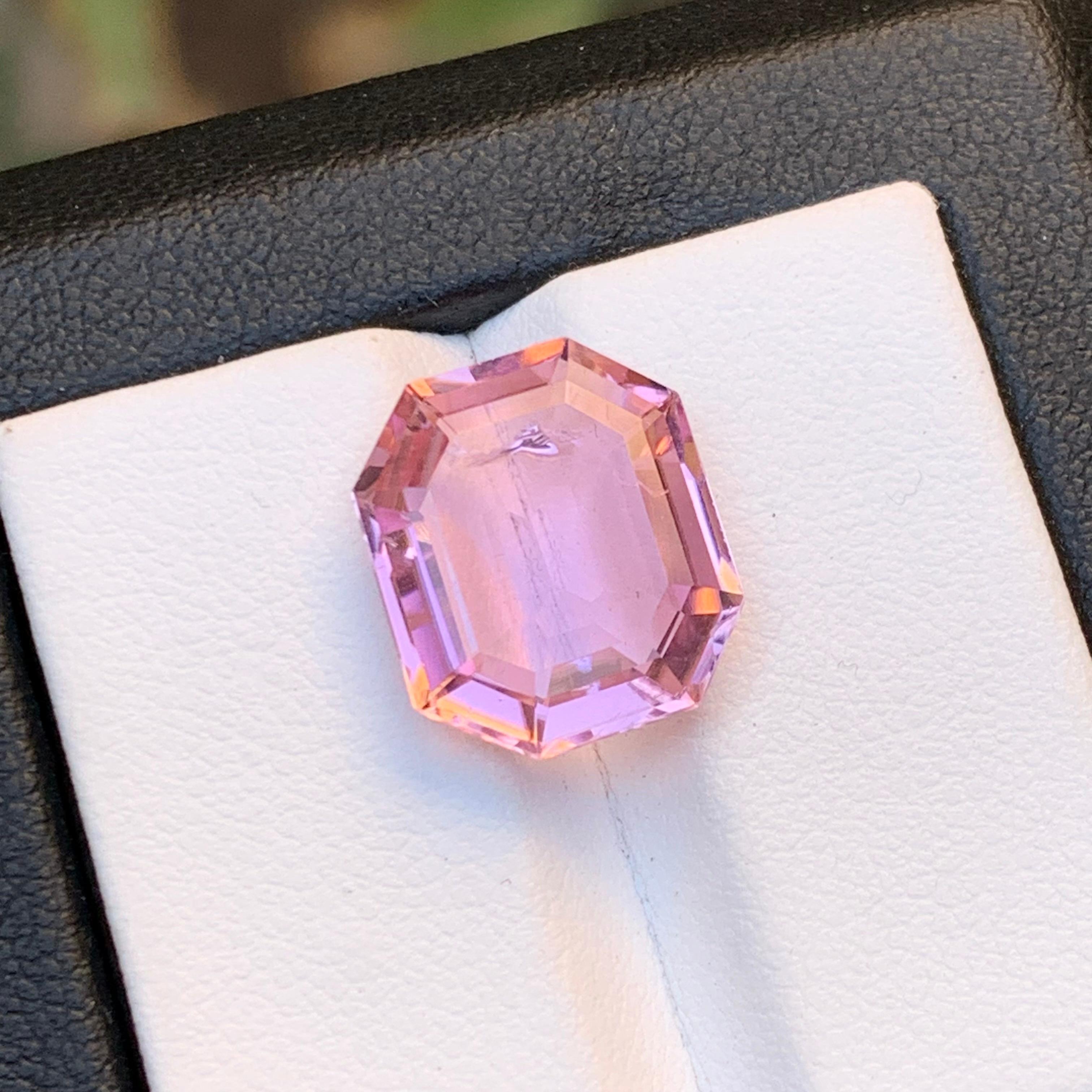 Vivid Pink Natürlicher Turmalin Ring, Anhänger Loser Edelstein 7,50 Ct Smaragdschliff im Angebot 3