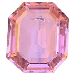 Vivid Pink Natural Tourmaline Ring, Pendant Loose Gemstone 7.50 Ct Emerald Cut