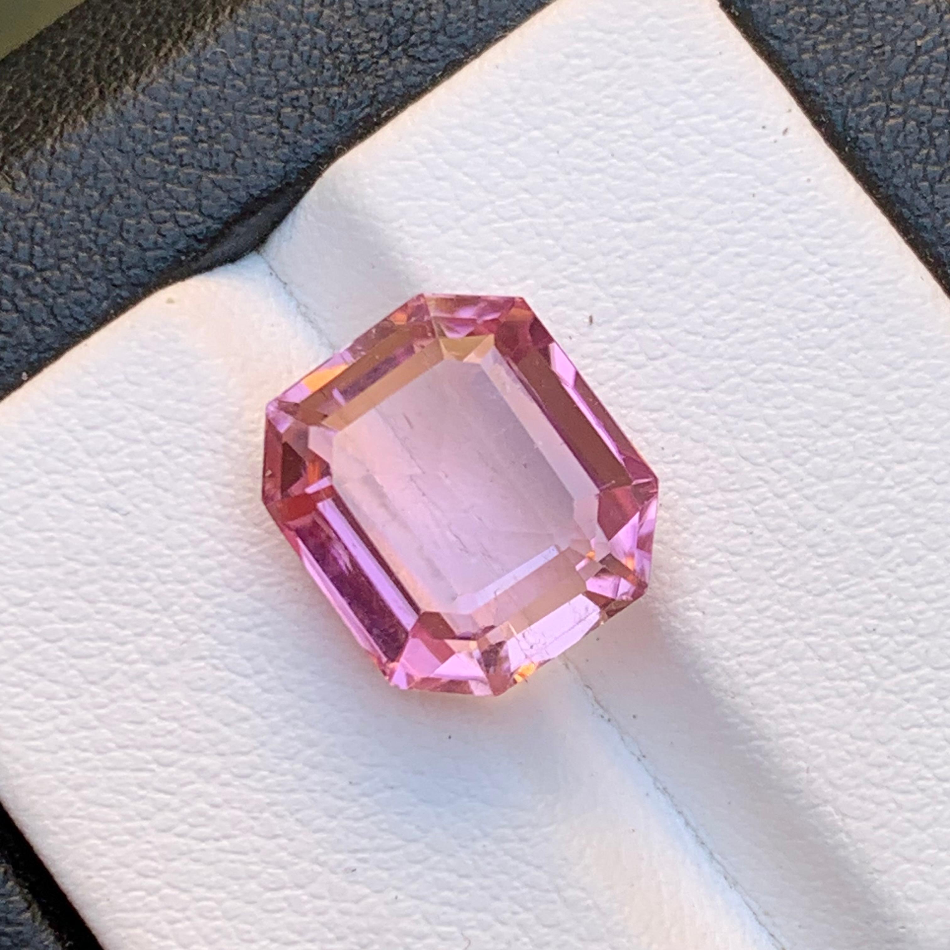 Vivid Pink Natürlicher Turmalin Ring, Anhänger Loser Edelstein 8,65 Ct Smaragdschliff im Angebot 8