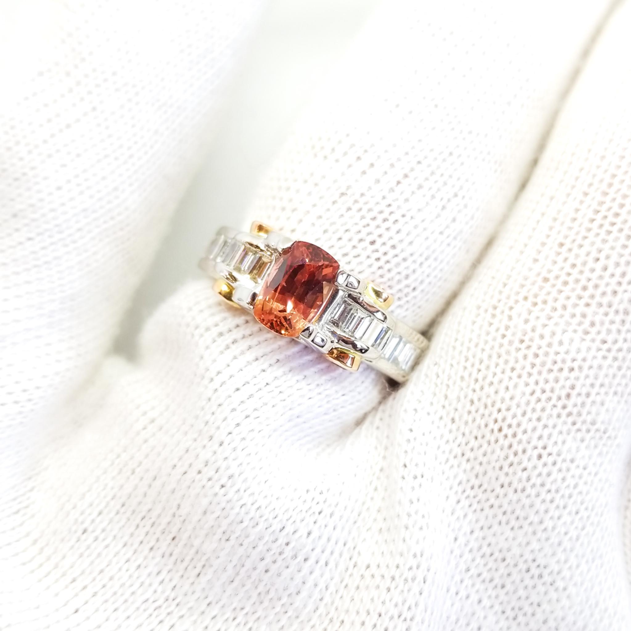 pinkish orange sapphire