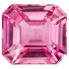 Vivid Pink Sapphire 2.02 Ct Emerald Cut Natural Heated, Loose Gemstone