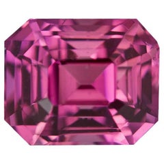 Vivid Pink Sapphire 2.10 Ct Emerald Cut Natural Heated, Loose Gemstone