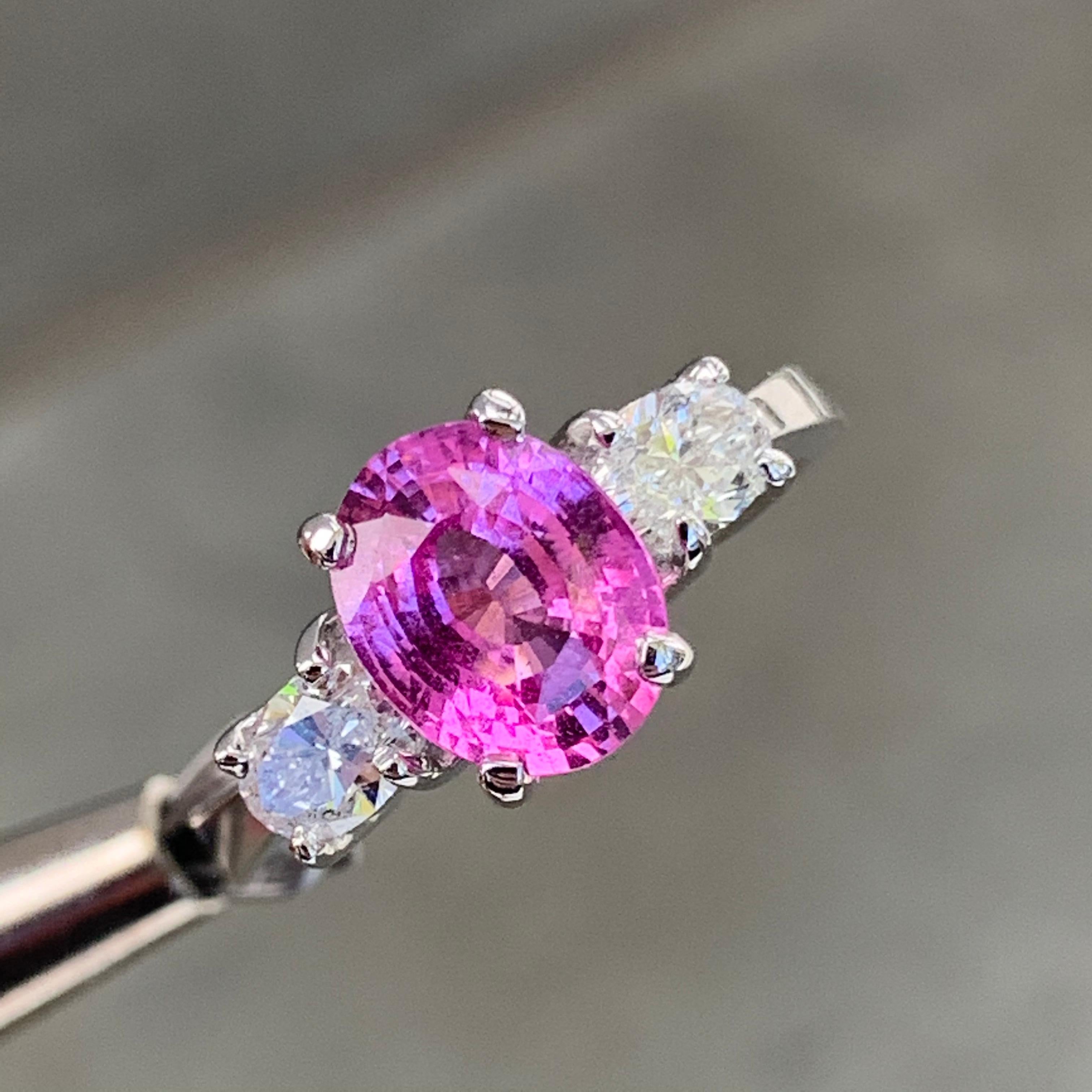 B8064003

If you like the setting but want to use your own stone or a less expensive one contact us through first dibs messaging. Ring will be made to order and take approximately 3-6 weeks

1. Carat Weight: 2.30

2. Color: Vivid Electric Pink

3.