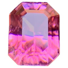 Turmalina rosa viva 2,85 qt - Gema suelta natural no tratada talla octágono