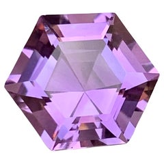 Gema de amatista natural de color púrpura vivo 10,15 qt talla hexagonal  Anillo Colgante Joyas