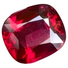 Vivid Red Burmese Loose Spinel 2.70 carats Cushion Cut Natural Gemstone