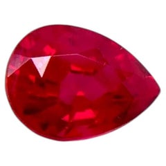 Vivid Red “Pigeon’s Blood” Ruby Pear – 1.78 Carats