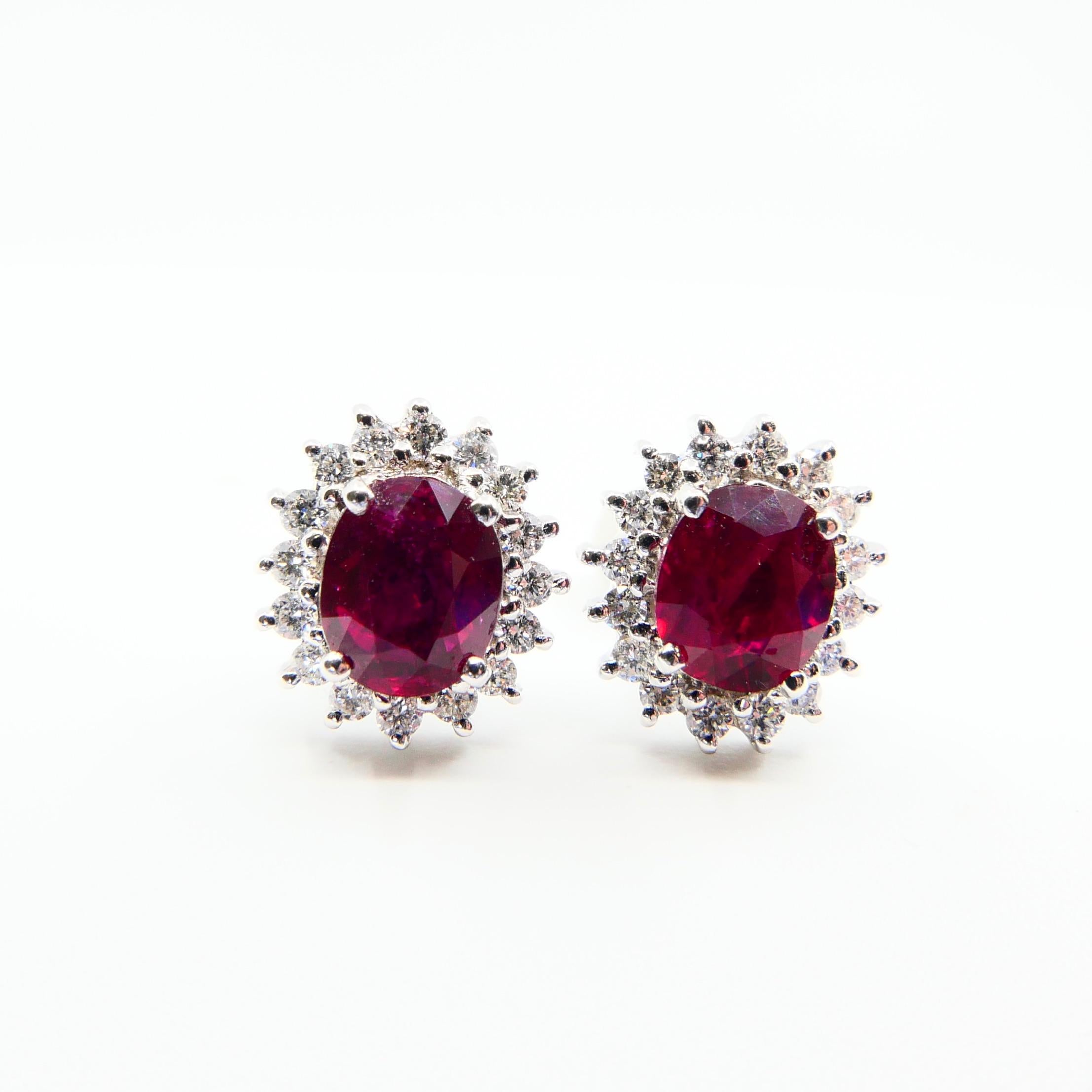 red ruby earrings