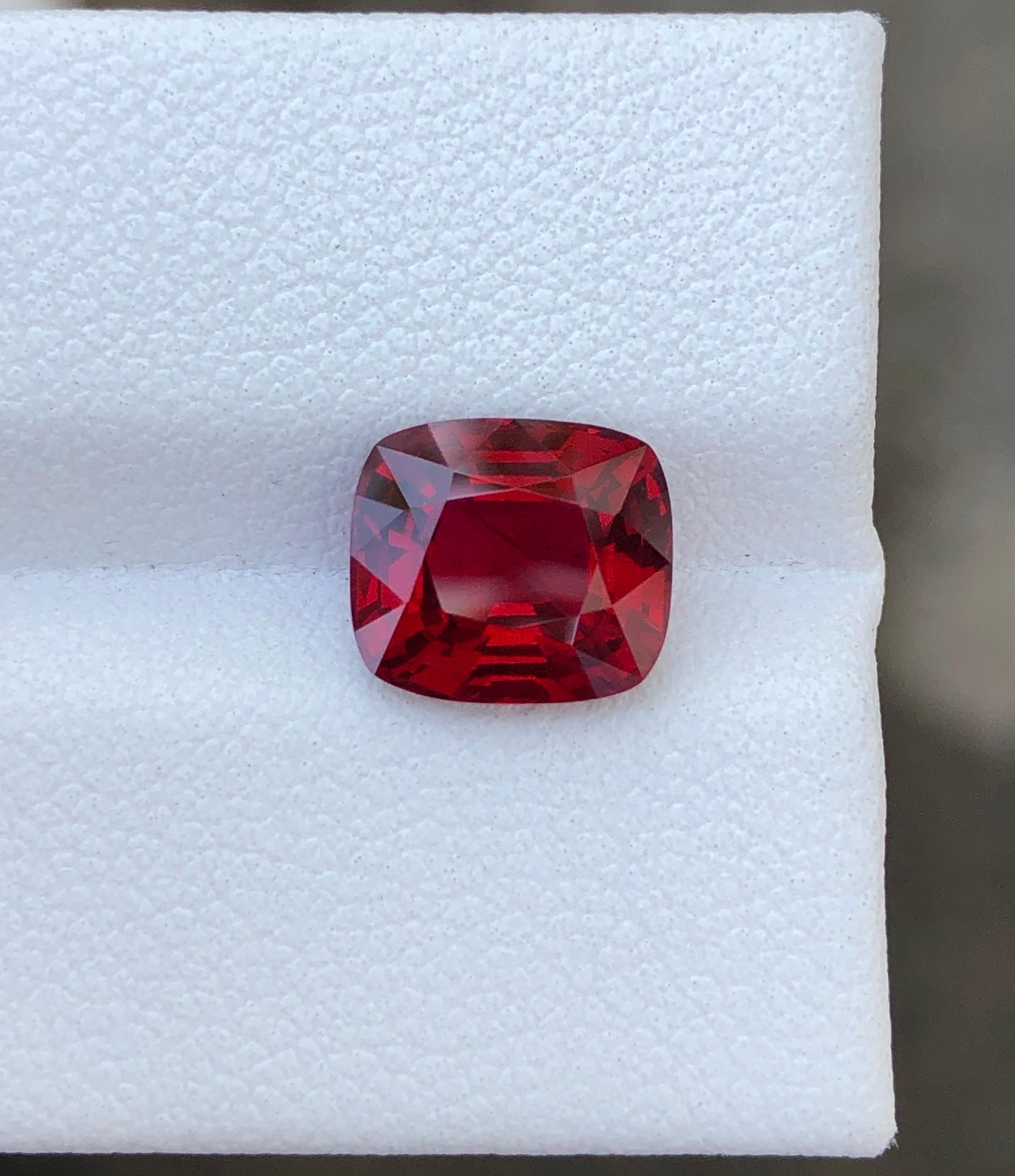 A true Vivid Red Spinel from Burma. The gemstone doesn’t have an orange tune doesn’t have a dark shade. It’s a vivid red spinel just like in the imagery/video. After a longtime I ve seen such a vivid open red spinel.
Or call it a pigeon Blood 🩸