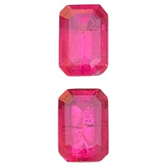 Vivid Reddish Pink Natural Rubellite Tourmaline Loose Gemstone Pair 3.10Ct-Jewell