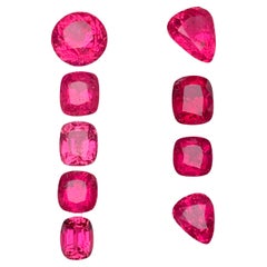Vivid Reddish Pink Natural Rubellite Tourmaline Loose Gemstones Lot, 11.15 Carat