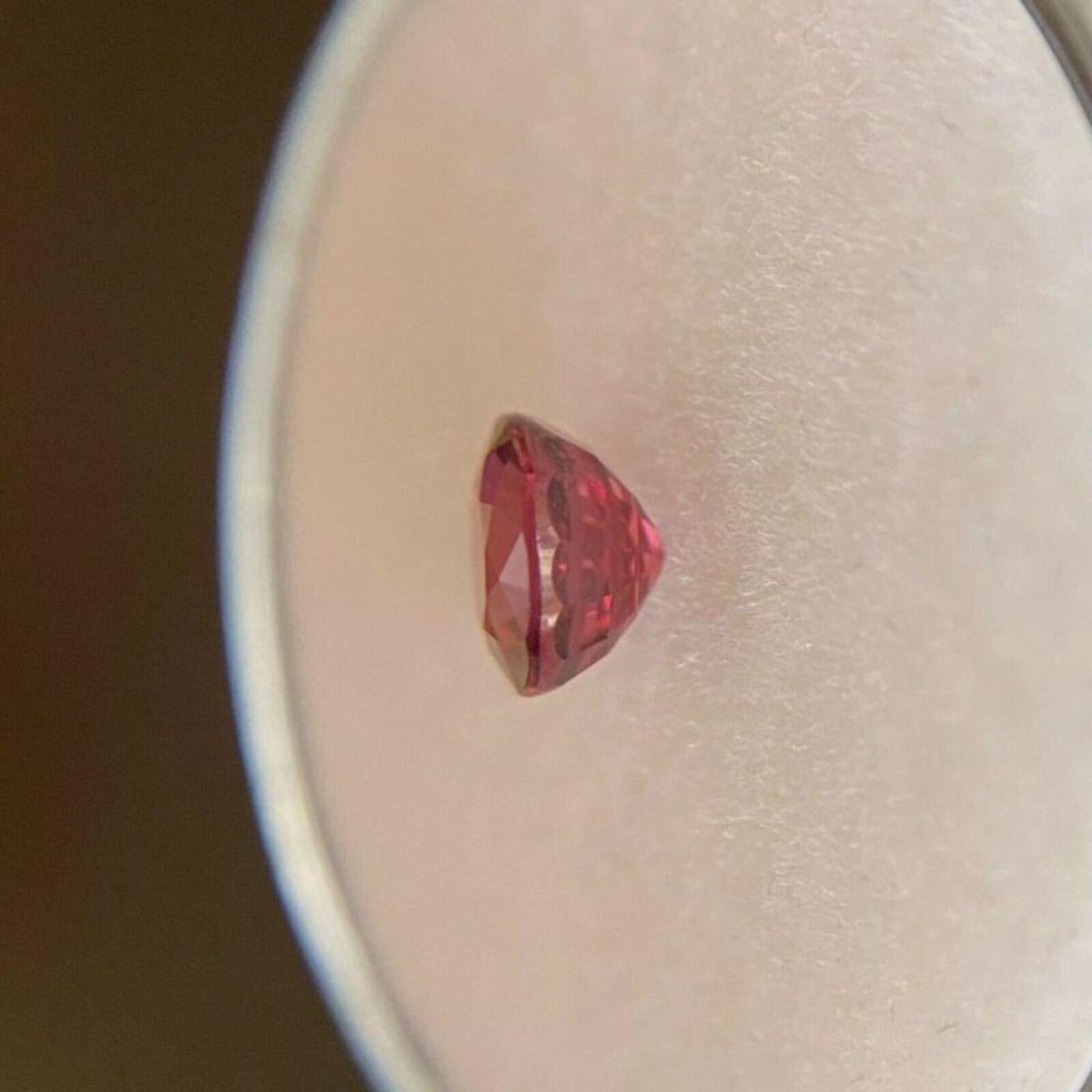 Vivid Rhodolite Garnet Red Pink Purple 0.35ct Round Diamond Cut Calibrated 1