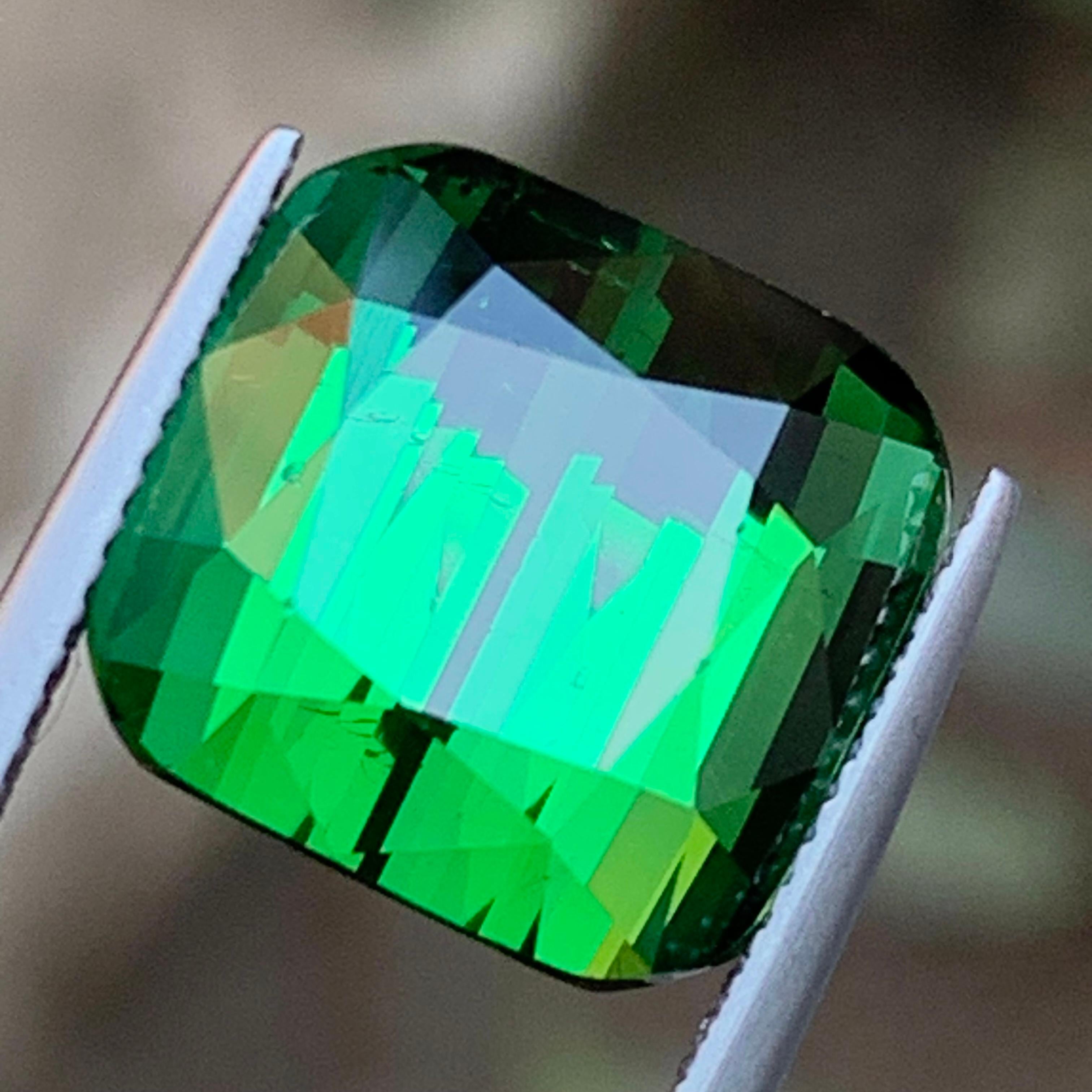 Vivid Rich Green Natural Tourmaline Loose Gemstone for Ring, Necklace Pendant, Bracelet or any other Jewelry Setting-Cushion Cut from Kunar Afghanistan!!

💎 GEMSTONE TYPE: Tourmaline
⚖️ WEIGHT: 16.75 Carat
🪚 SHAPE & CUT: Cushion Cut
📏 SIZE (MM):